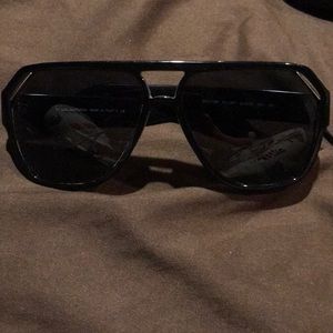 Dolce & Gabbana black and gold unisex sunglasses